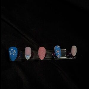 Pink and Blue Nail Art Set